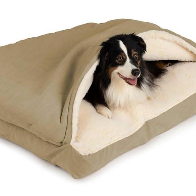 Snoozer Pet Products Rectangle Cozy Cave Dog Bed, Extra Large, Khaki