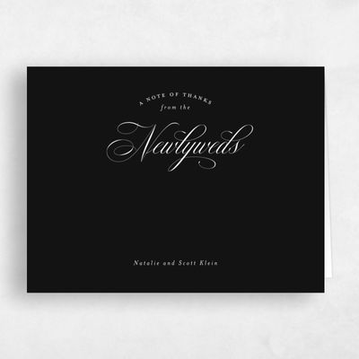Black Wedding Thank You - Marvis Landscape