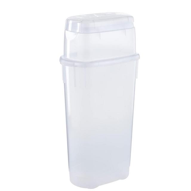 Rubbermaid Wrap N' Craft Plastic Wrapping Paper Organizer Storage Container with Top Ornament Storage Compartment for 20 Standard 30 Inch Rolls, Clear