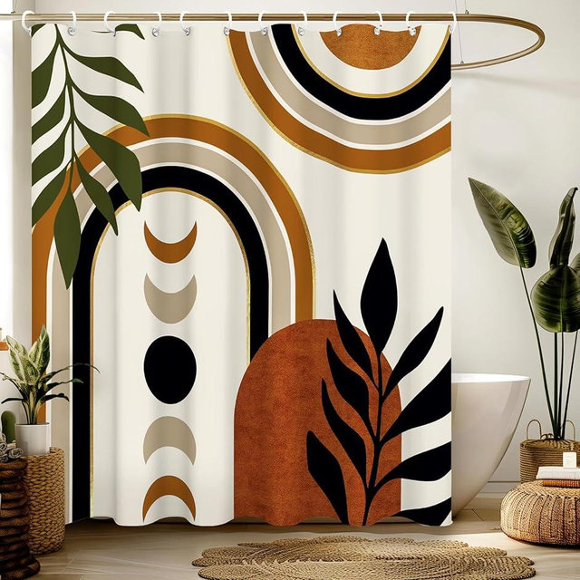 Stanoha Shower Curtain for Bathroom Stall Boho Modern Cute Aesthetic Decorative Girly Waterproof Unique Art Boho Girls Chic Print Design Teen Pretty Women Cortinas de Baño Bathtub 72 x72 Inch