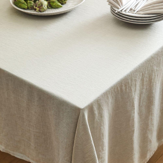 European Linen Tablecloth, Celadon