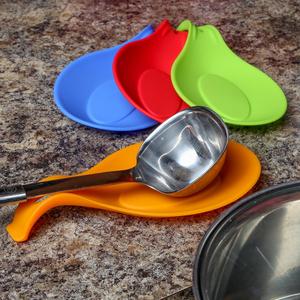 ARAD Silicone Non Stick Large Kitchen Spoon Rest, Spatula Holder 4 Pack