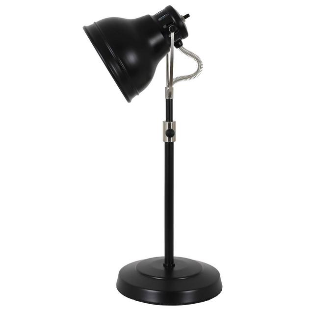 21" Desk Task Table Lamp with Adjustable Shade Black - Decor Therapy