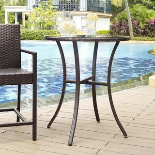 Palm Harbor Outdoor Wicker Round Side Table