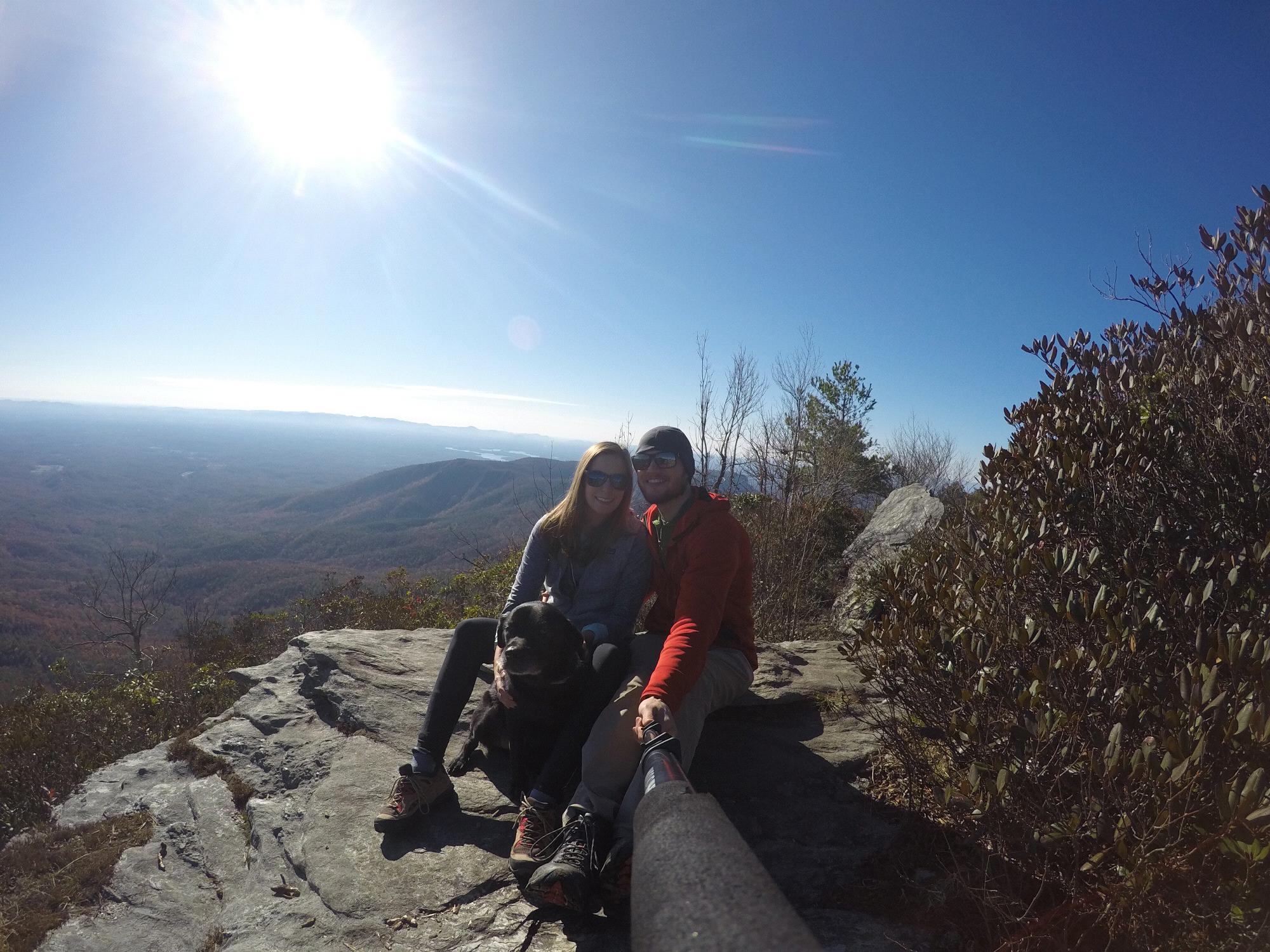 Our first camping trip together at Shortoff Mountain, NC