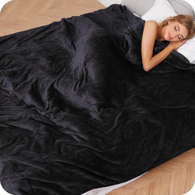 Electric Heated Blanket 72" x 84" Full Size Breathable Warm Flannel Heated Blanket with 4 Heating Levels & 10 Hours Auto Shut off, Control Temperature and Washable, For Sofa and Bed - Dark Grey