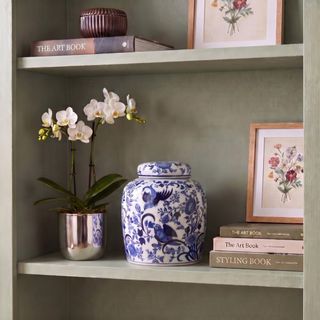 Decorative Bird Ceramic Ginger Jar with Lid
