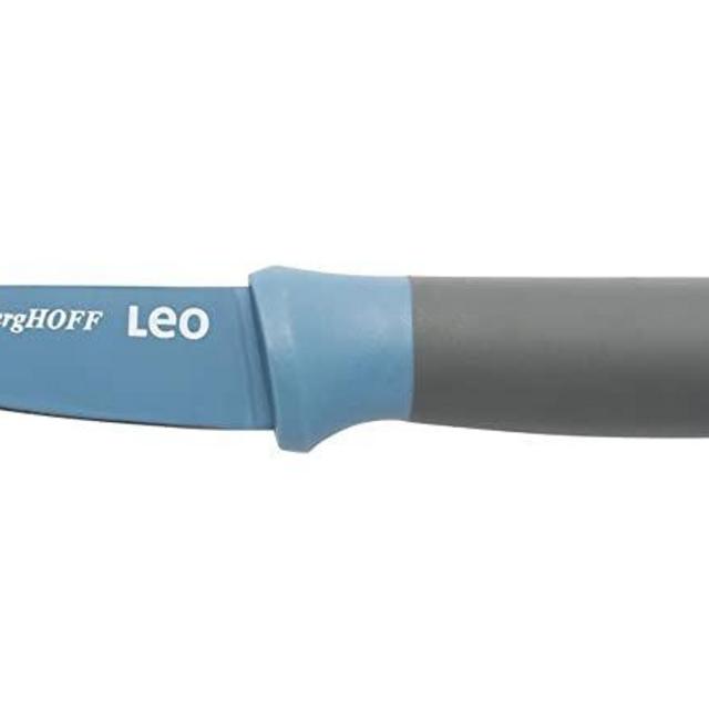 Berghoff Leo Stainless Steel Ceramic Coated Non-Stick Paring Knife, 8.5cm, 8.5 cm, Blue