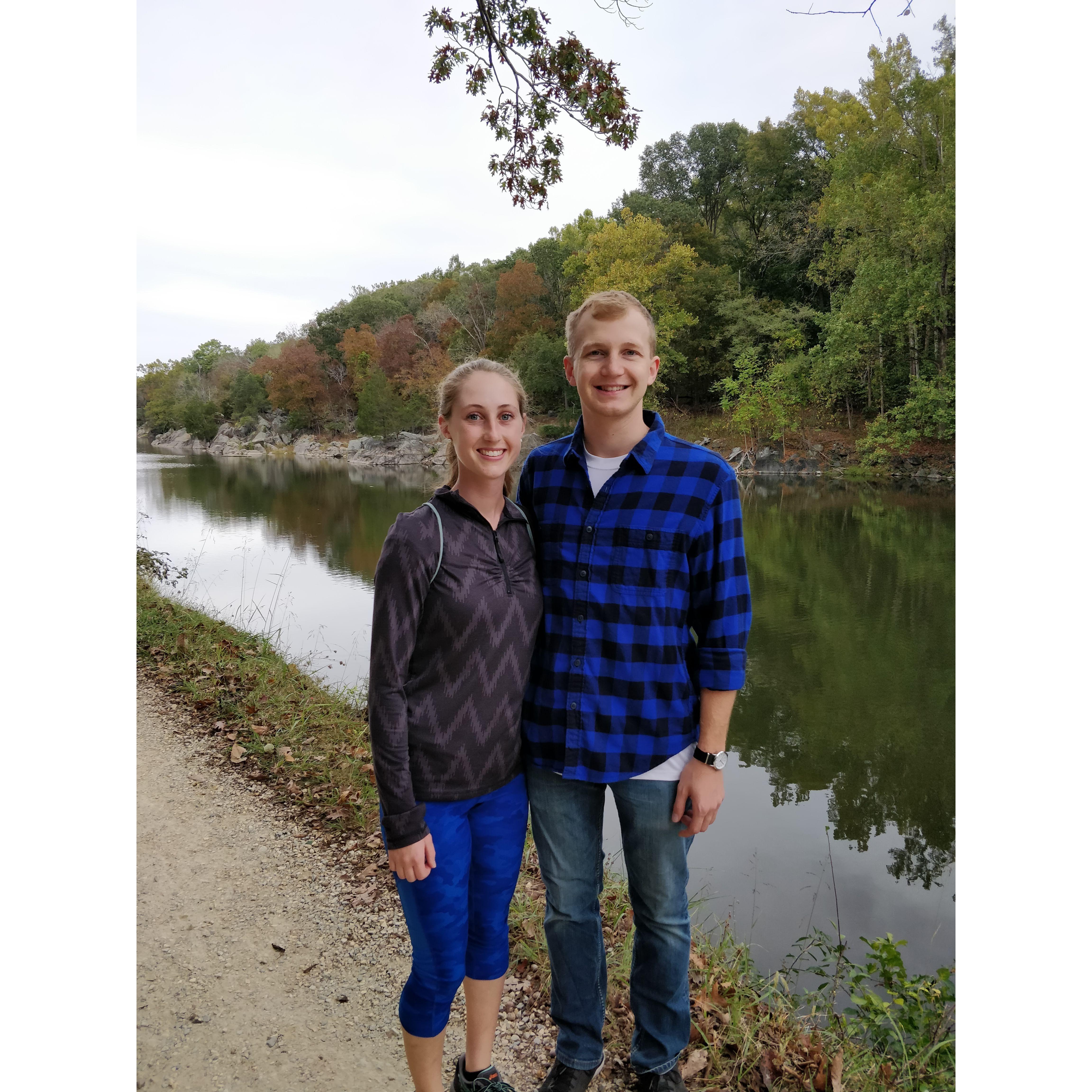 Our First Anniversary! We hiked at Great Falls State Park