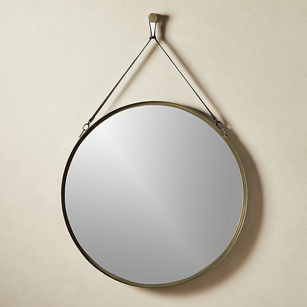 Victor Leather Gunmetal Mirror