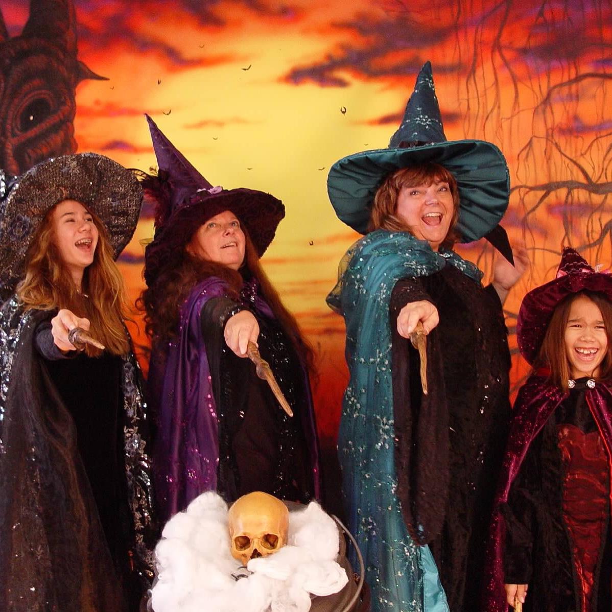 The Bride, Matron of Honour and Bridesmaids. l-r Lexie, Susan, Kathy, Meredith 
Girls trip to Salem, MA - 2015
