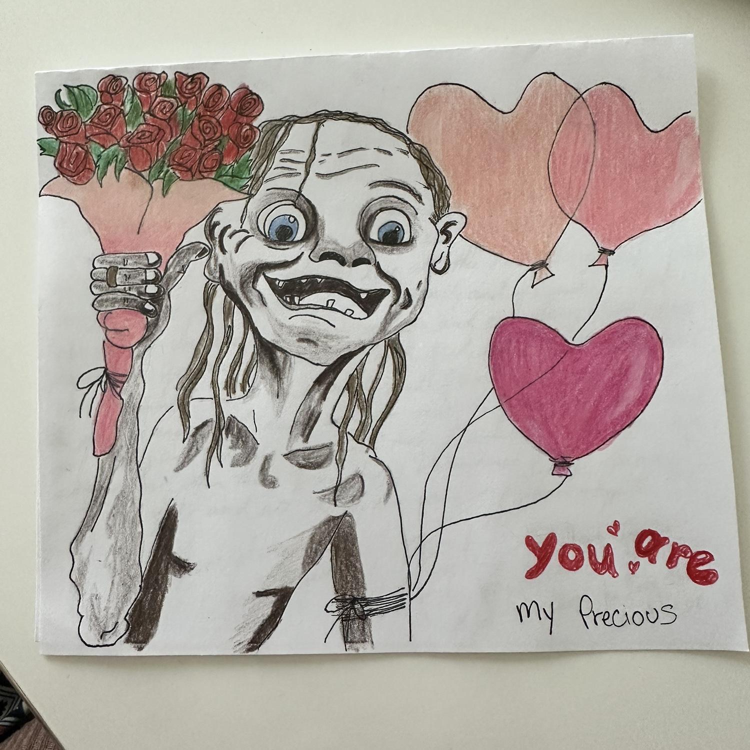 The card I made for James.