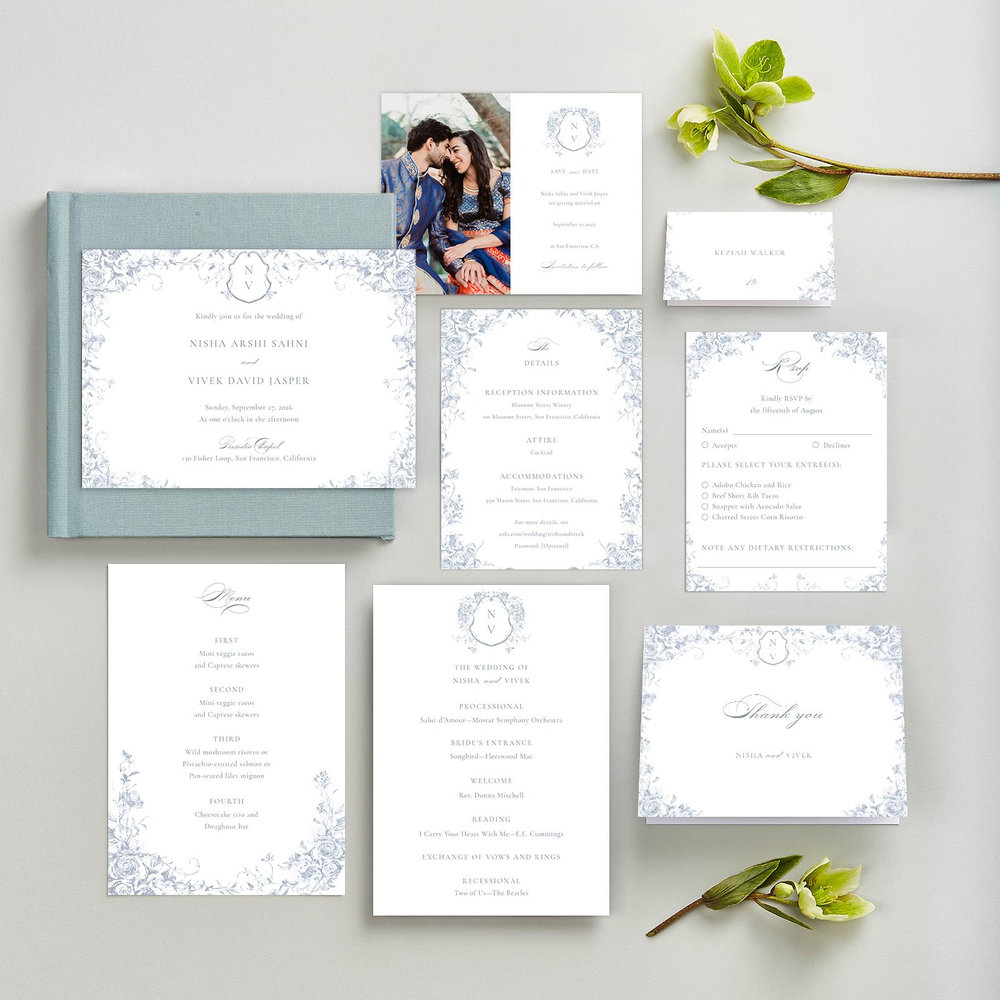 Hattaway Landscape | Cloud Gray | Zola Wedding Invitations
