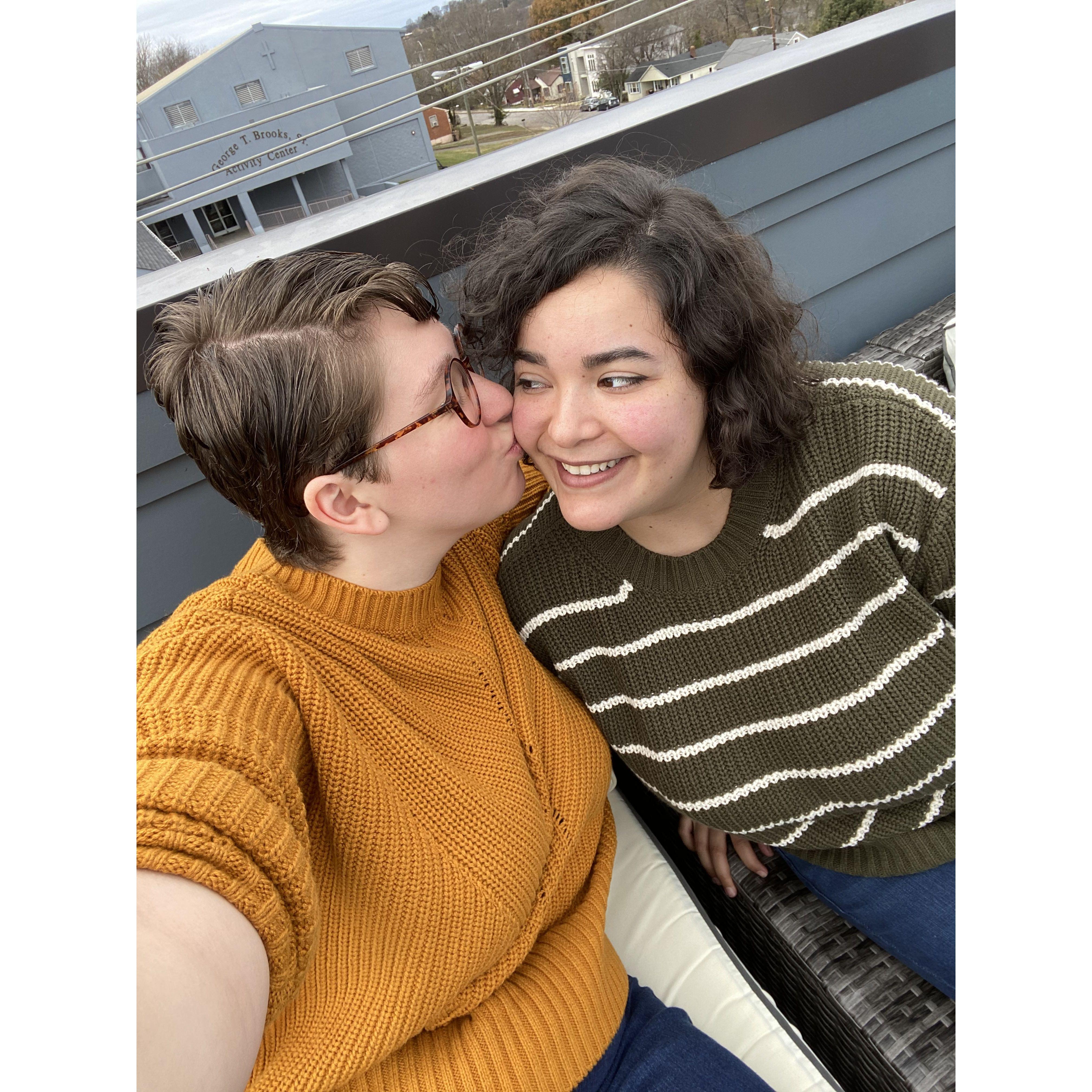 Our first Thanksgiving, we went to Nashville with my extended family