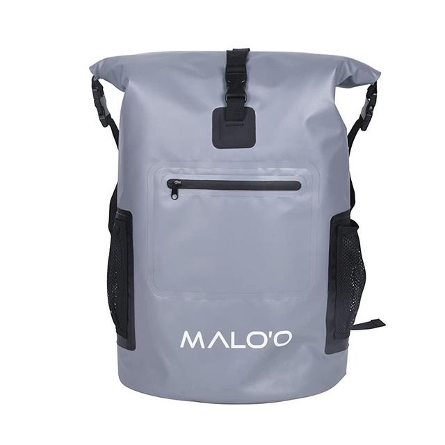 Malo'o Backpack Cooler Bag Holds 24 cans or 18 Bottles and ice - Roll-Top Soft Cooler for Kayaking, Camping, Beach, Fishing, Hiking Daypack & Travel Gear - Closed-Cell Insulation Cooler Backpack