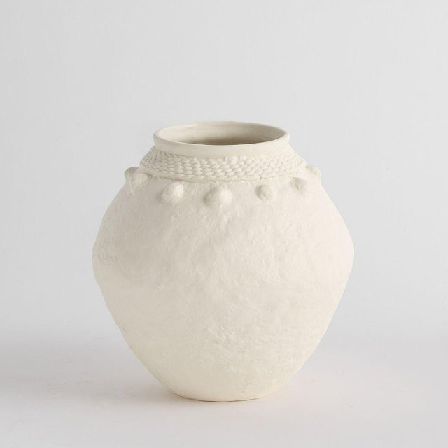 Dotted Earthenware Vase Round