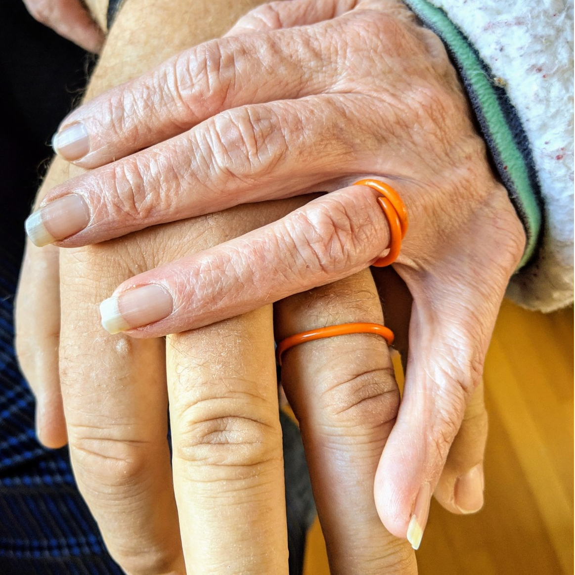 He asked for permission to marry her...and like a good sister, Jen immediately supplied them with chicken band wedding bands! What else would you use when you're marrying a woman who wants chickens?