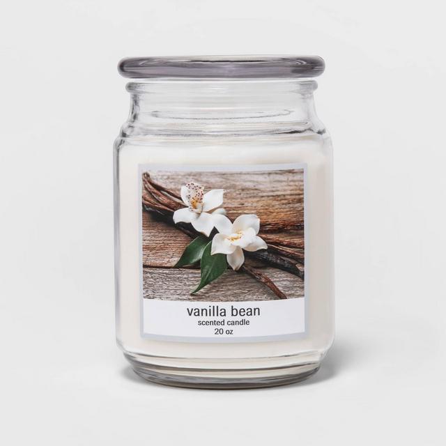 20oz Lidded Glass Jar Vanilla Bean Candle