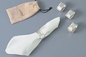 Lappas Silversmiths Silver Plated Napkin Ring Set/4
