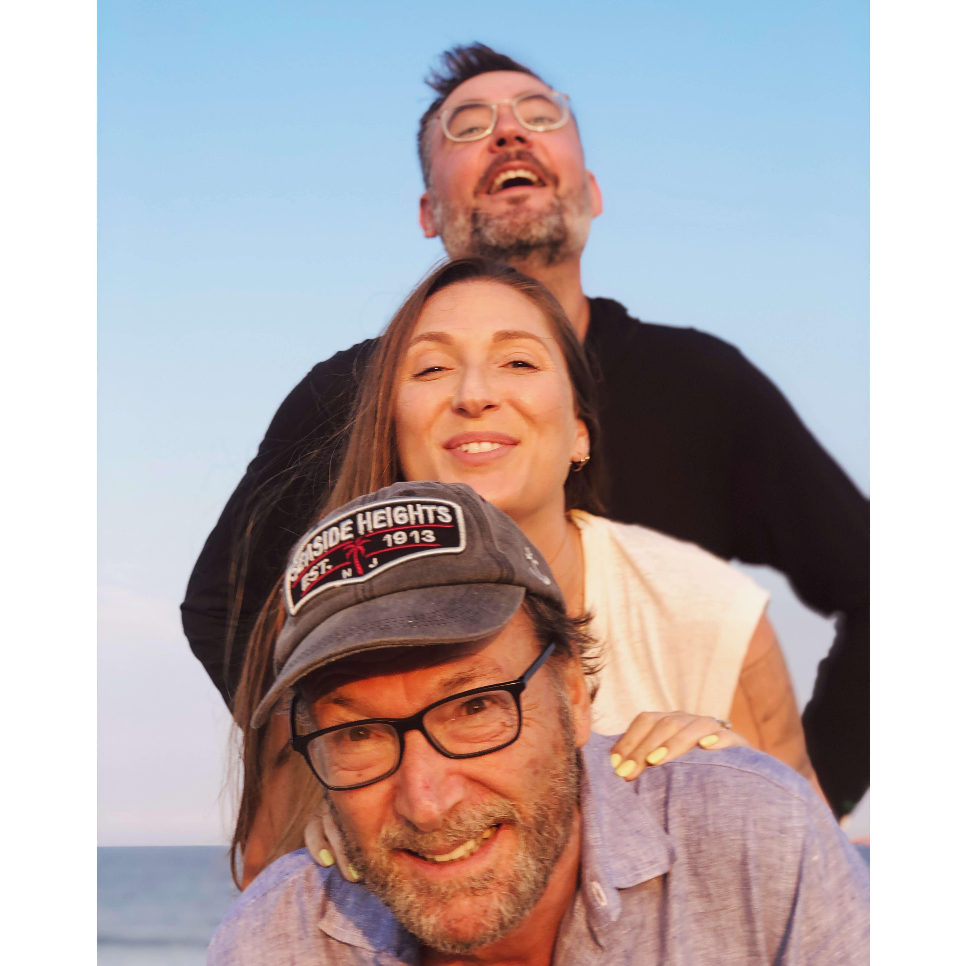 The three stooges (Emily, Mo, & Roger, Emily's dad).