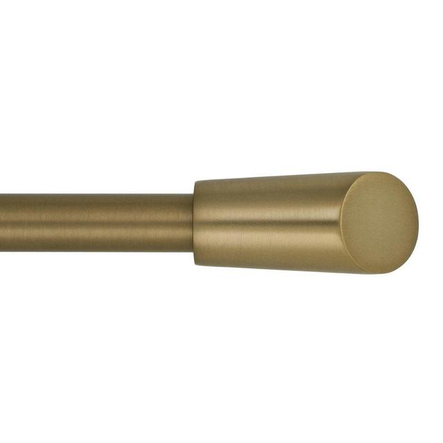 Ivilon Window Curtain Rod - Edge Style Drapery Treatments, 72 to 144 Inch. Color Warm Gold