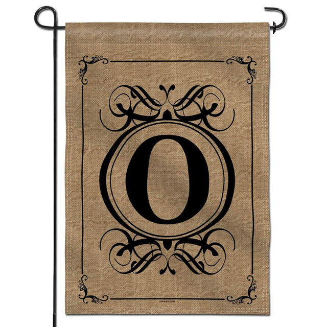 Anley Classic Monogram Letter O Garden Flag, Double Sided Family Last Name Initial Yard Flags - Personalized Welcome Home Decor - Weather Proof & Double Stitched - 18 x 12.5 Inch