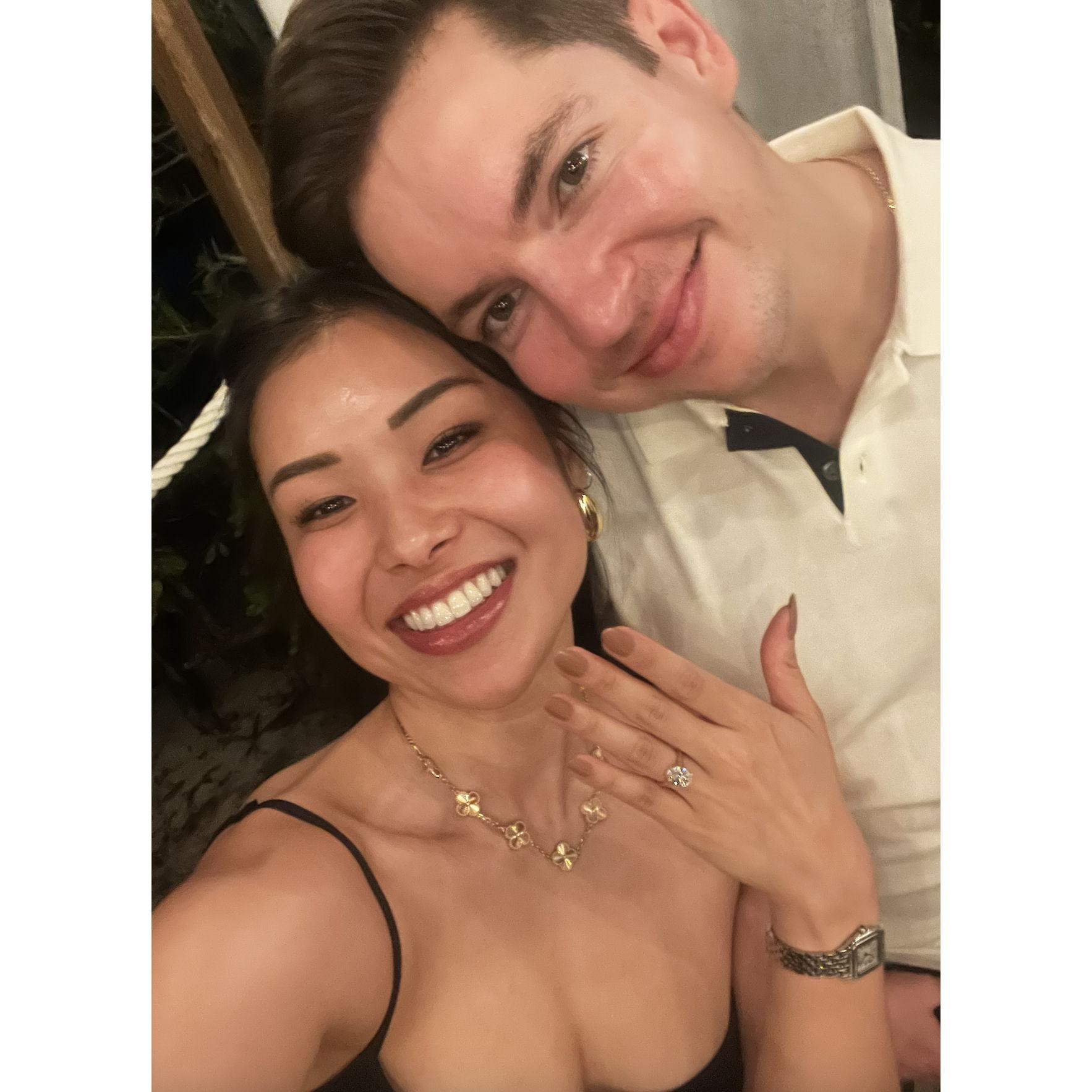 march 2024. elated after saying yes!!
