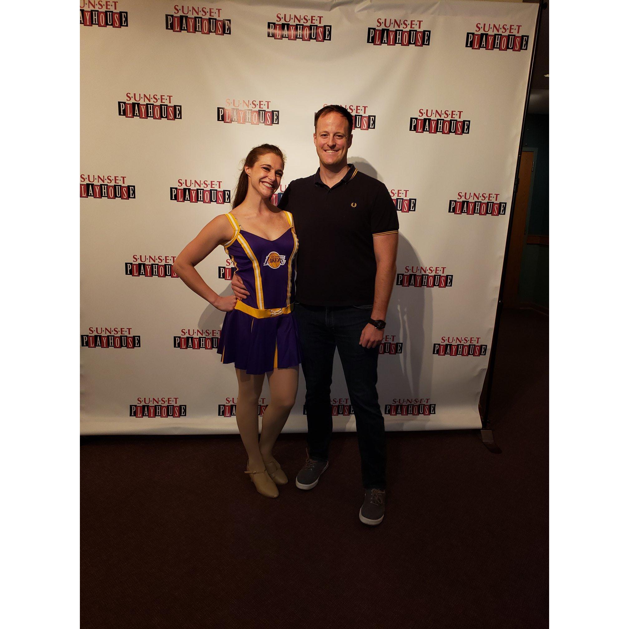 Spamalot Laker Girl and devoted fan