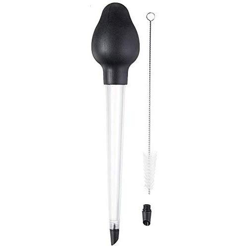 Tovolo 80-11001P Easy-to-Use, Angle Tipped, Dripless Baster for Turkey Roasting, Dishwasher-Safe, BPA-Free Silicone & Plastic, Large, Clear