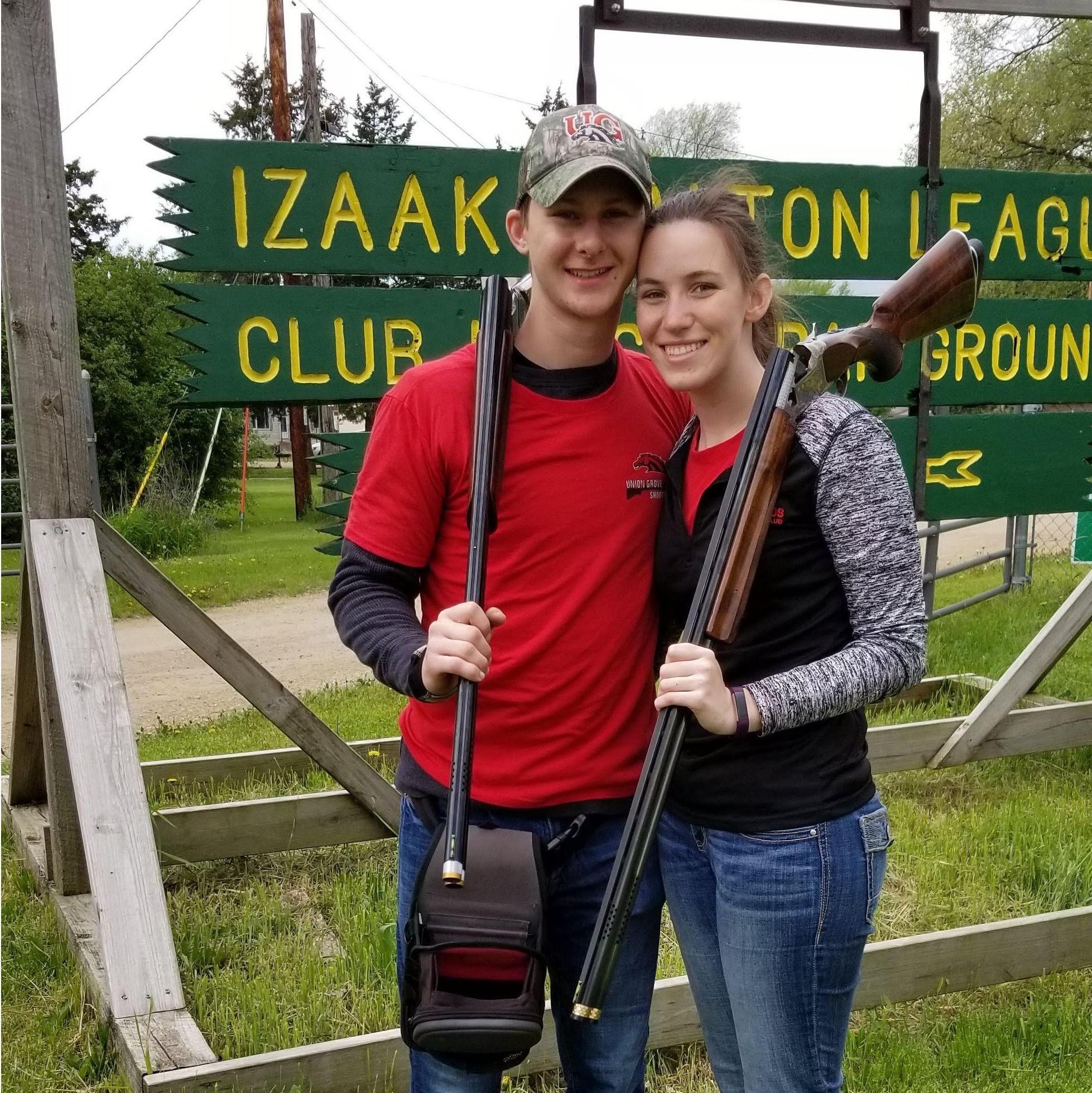 We met on the Trap team in high school. Spent many days and weekends together at practice and competitions.