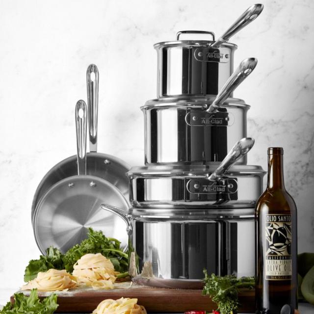 All-Clad d5 Stainless-Steel 10-Piece Cookware Set