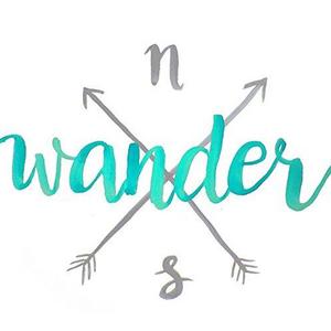 Wander Aqua Wall Art 8x10 Inch Print Travel Quote Art Wanderlust Wall Decor