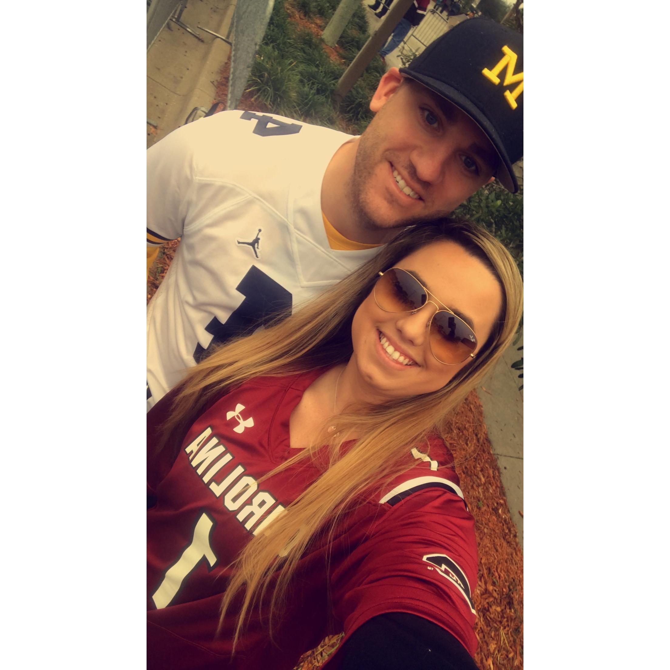 New Years trip to Tampa to watch South Carolina play Michigan in a Bowl Game. Our last weekend before Chad deployed....