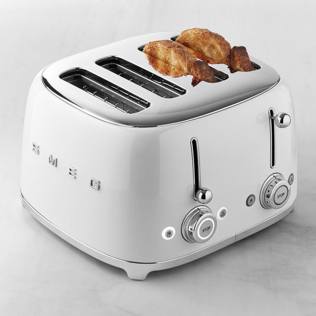 Smeg 4 X 4 Slice Toaster, White