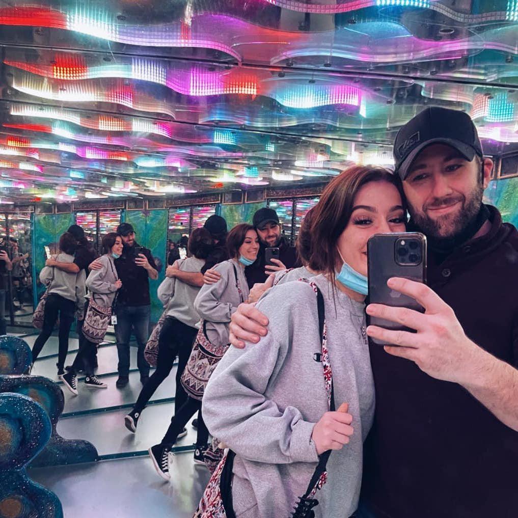 Sam and Justin at Area 15 in Las Vegas. Sam flew out to visit Justin while he was teaching new Flight Attendants. February 2022.