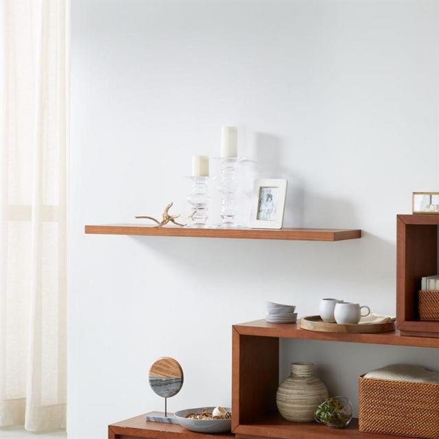 Aspect Walnut 47.5" Floating Wall Shelf