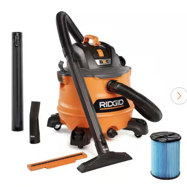RIDGID 14 Gal. 6.0 Peak HP NXT Shop Vacuum Wet Dry Vac with Fine Dust Filter, Locking Hose, Wands and Attachments HD1400 HD1400