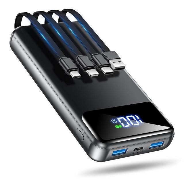 OHOVIV Portable Charger Power Bank 50000mAh Battery Pack, 22.5W Fast Charging PowerBank with Built in Cables,Travel Essential USB-C Portable Phone Charger for iPhone Samsung Pixel Android iPad