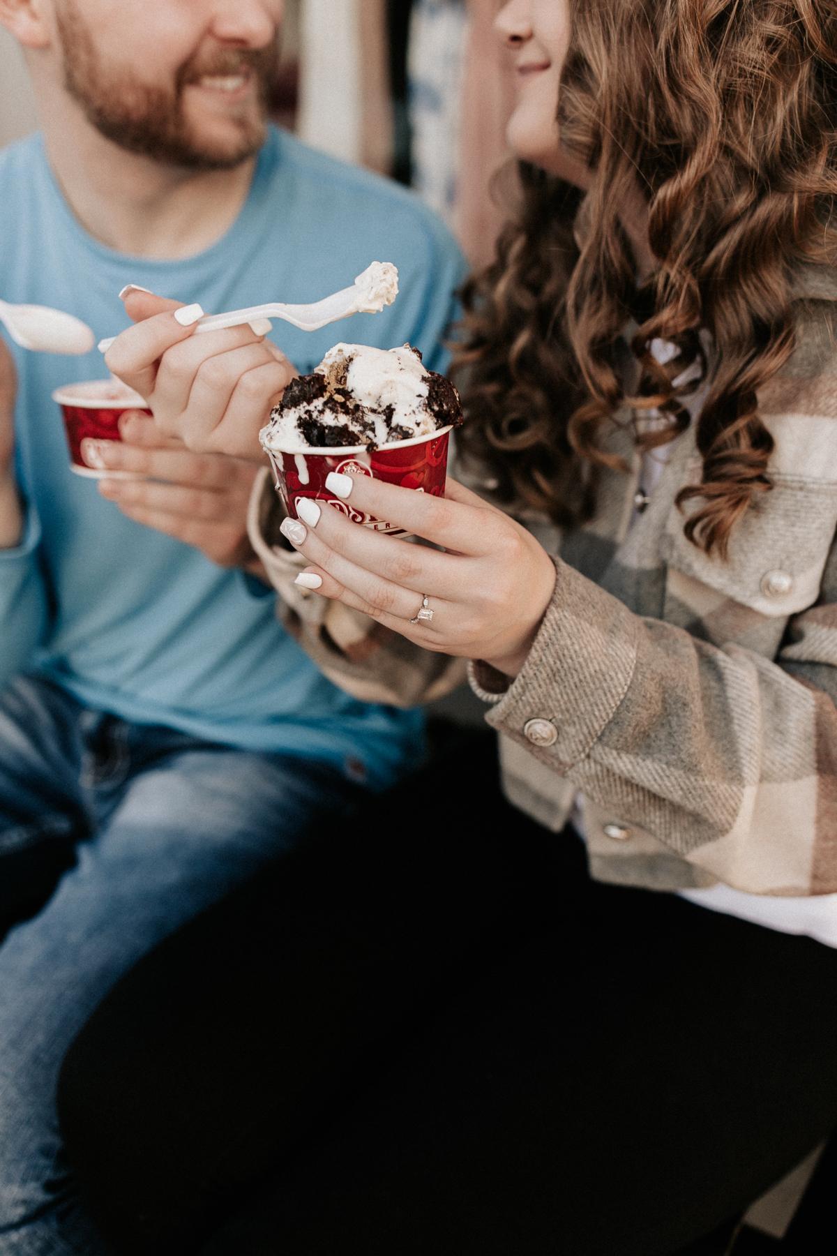 One of our favorite date activities is getting ice cream. Amber LOVES Coldstone. We always joke around and say "it's always a beautiful day for ice cream".