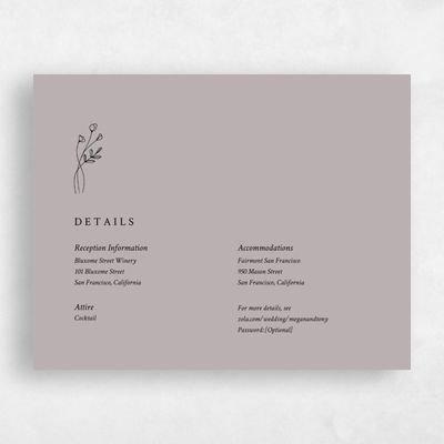 Taupe, Brown Wedding Enclosure - Unconditional