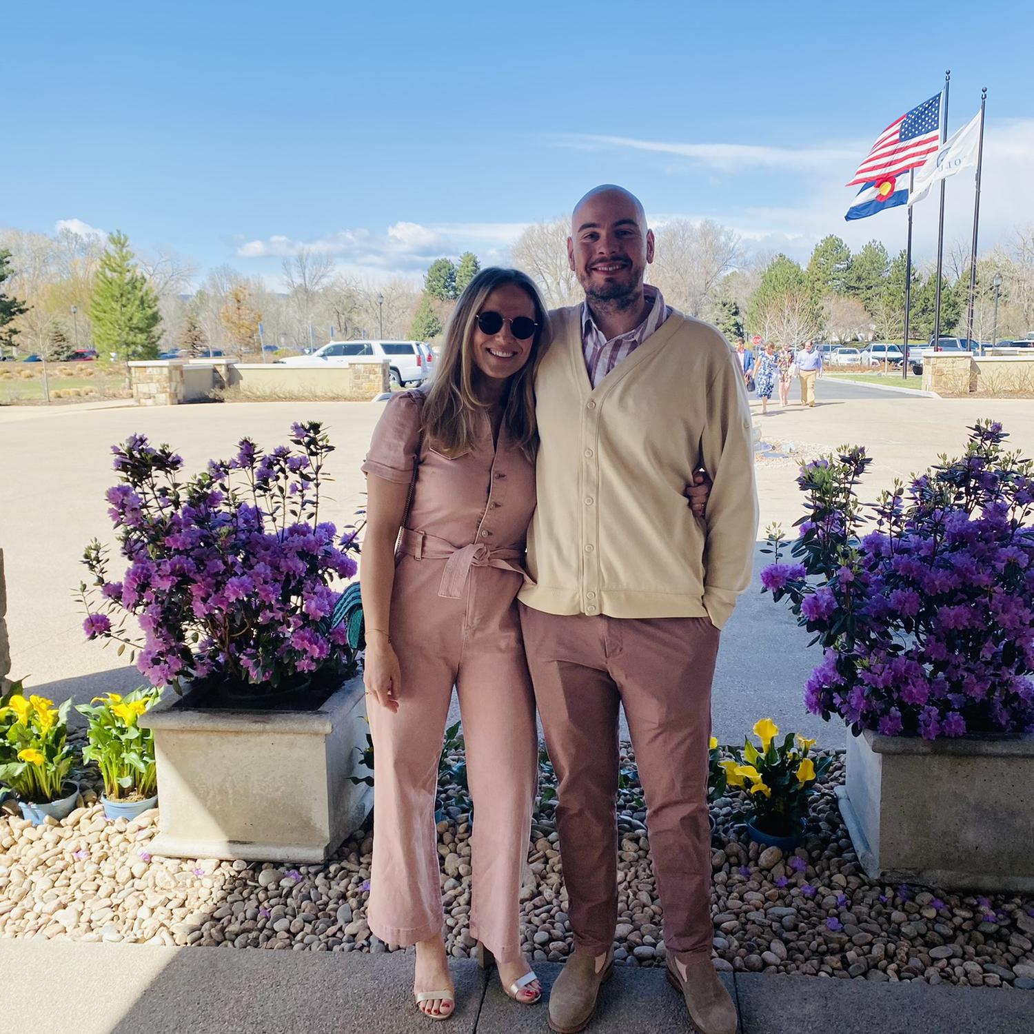 Easter 2022. Drew and I unintentionally matching at every family event.