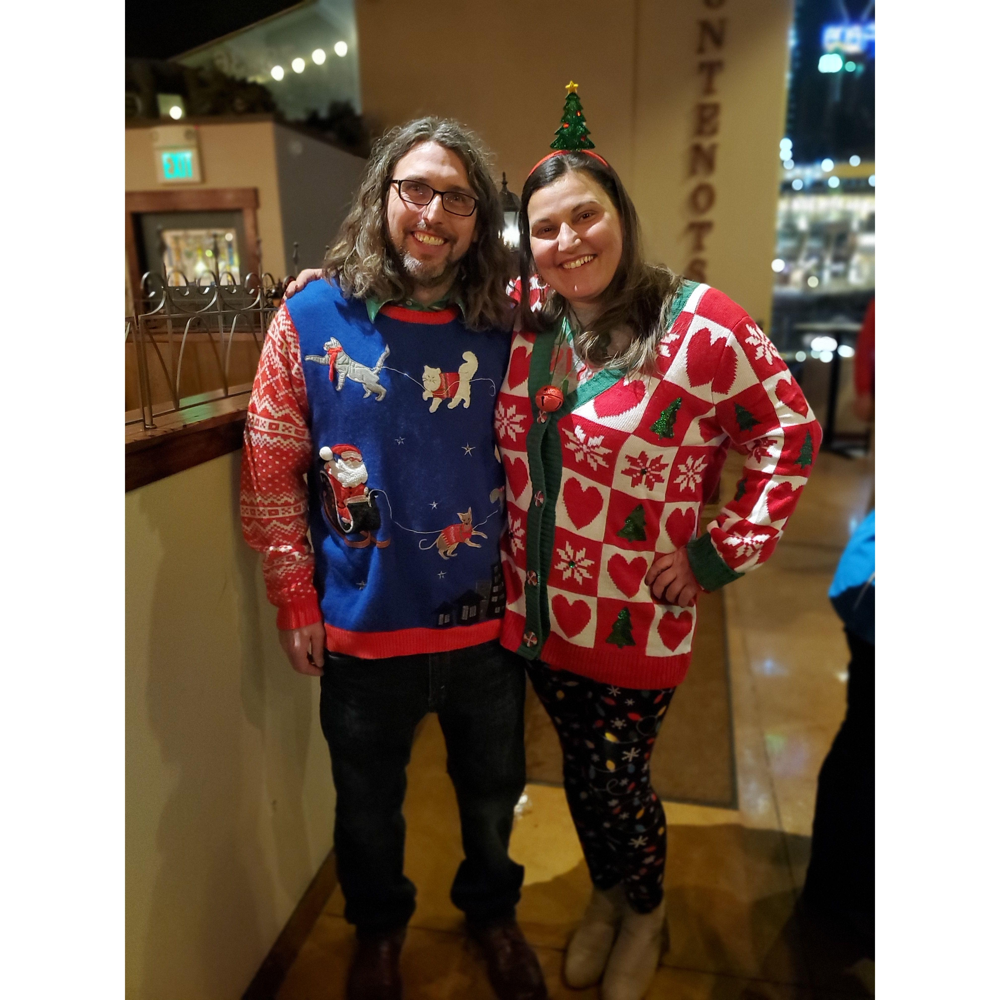 Fire Department Christmas Party... Ugly sweater theme
