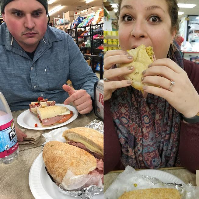 Rubino's after getting engaged! Best way to celebrate