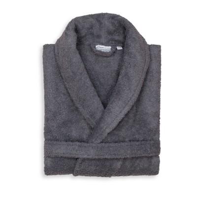 Terry Cloth Solid Bathrobe Gray - Linum Home Textiles