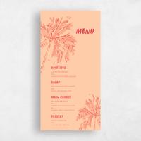Orange Wedding Menu - Ocaso