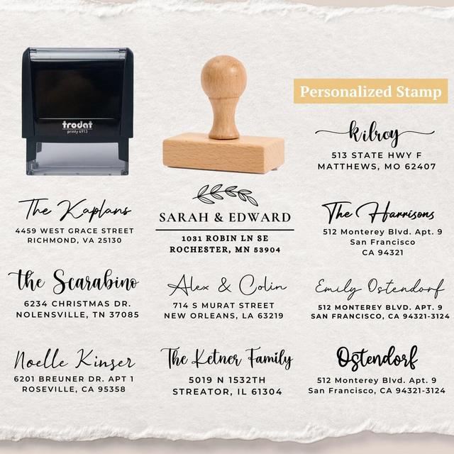 Custom Return Address Stamp | Address Stamp | Self inking Stamp | Custom stamp for Christmas cards | rsvp stamp