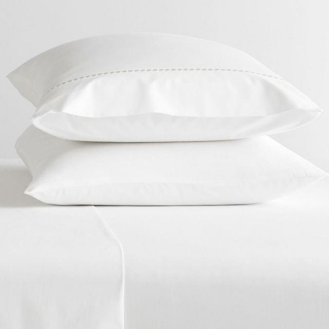White Pearl Organic Percale Pillowcases, Standard, Set of 2