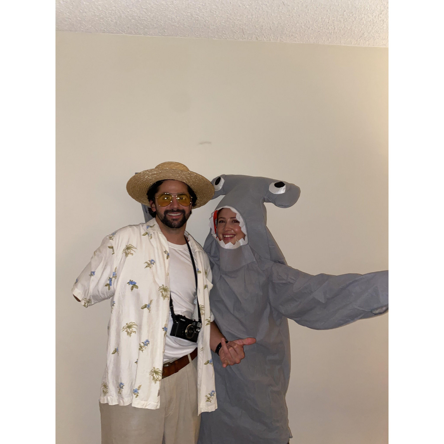 Tourist & a shark for Halloween