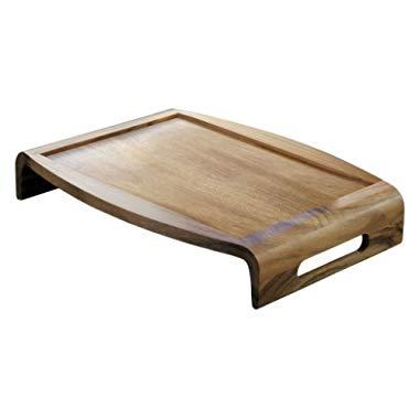 Lipper International 1164 Acacia Reversible Serving Tray, 20.75" x 15.38" x 3.5"