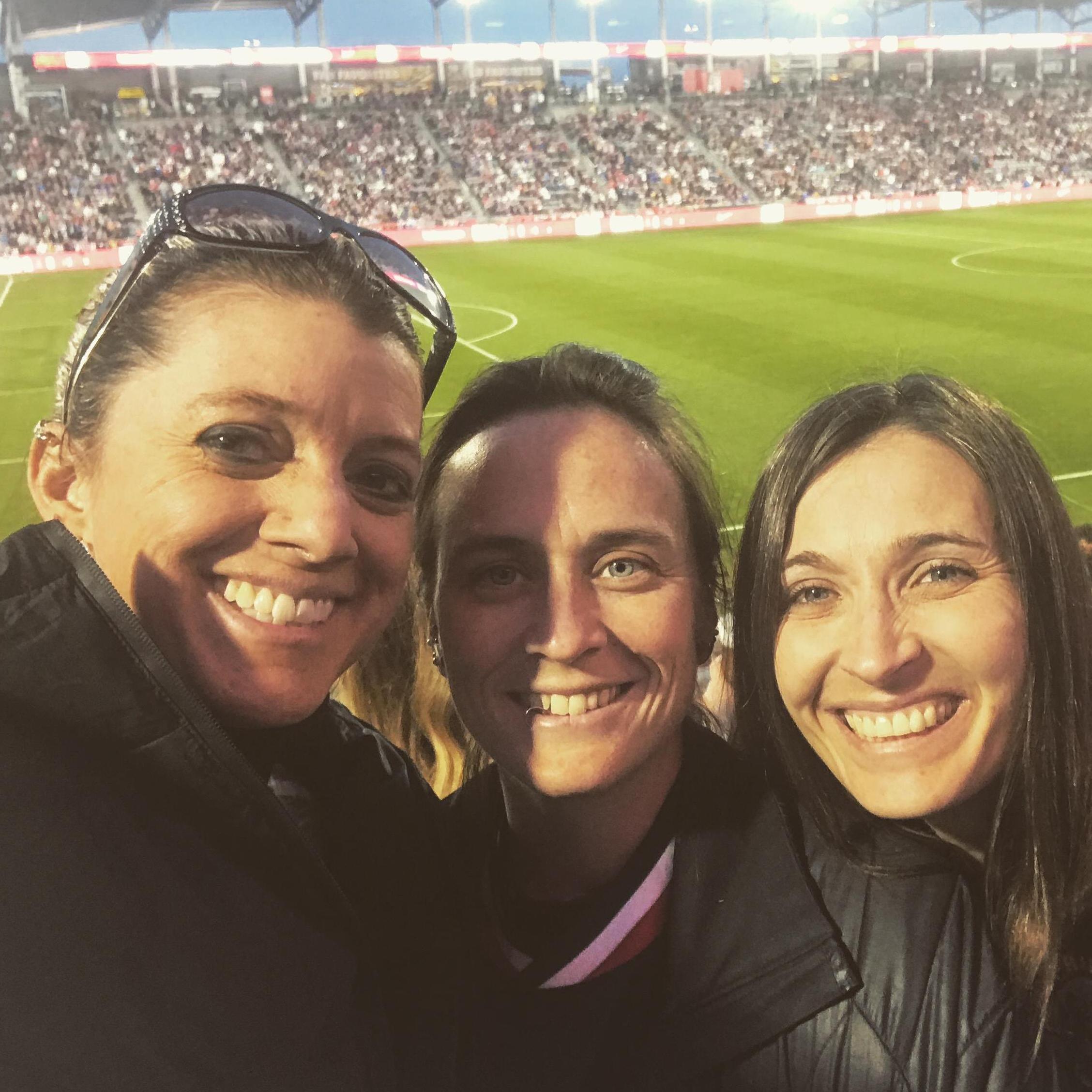 Sheena, Sarah & Emily at a Women's National Soccer game in Denver to see the USA beat Australia 5-3!